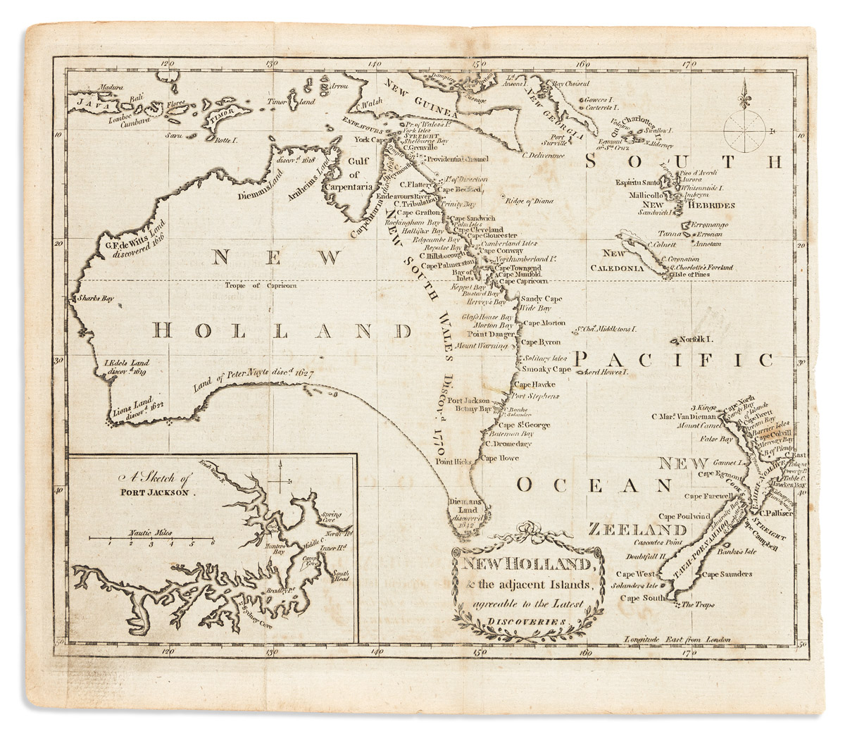 (AUSTRALIA.) Alexander Kincaid. New Holland & the Adjacent Islands, Agreeable to the Latest Discoveries.